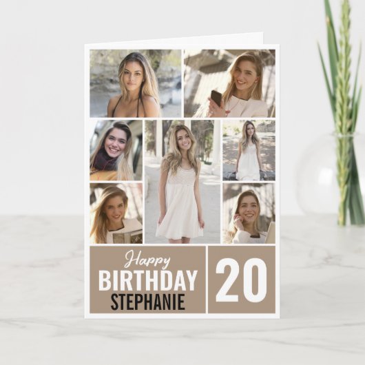 Elke leeftijd 7 collage | Foto Verjaardag Kaart (Voorkant)