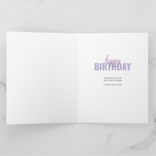 Elke leeftijd 8 Foto Collage op persoonlijke titel Kaart (Binnen)