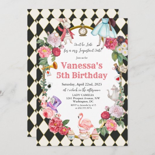 ELKE LEEFTIJD - Afrikaanse Amerikaanse Alice in Wo Kaart (Voorkant / Achterkant)