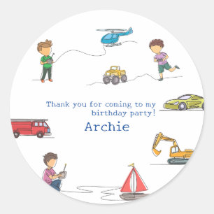 Elke leeftijd Afstandsbediening RC Auto Motor Kids Ronde Sticker