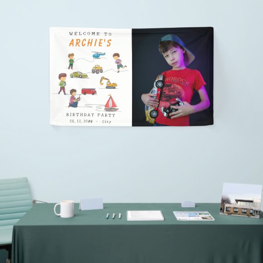 Elke leeftijd Afstandsbediening RC Auto Motor Kids Spandoek (Beurs)