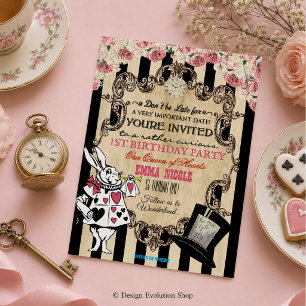 ELKE LEEFTIJD - Alice in Wonderland verjaardagsuit Kaart