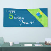 Elke leeftijd ballon verjaardag spandoek (Beurs)