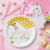 Elke leeftijd, bijen thema verjaardag papieren bordje (Feest)