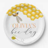 Elke leeftijd, bijen thema verjaardag papieren bordje (Voorkant)