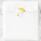 Elke leeftijd, bijen thema verjaardag ronde sticker (Tas)