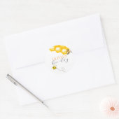 Elke leeftijd, bijen thema verjaardag ronde sticker (Envelop)