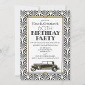 ELKE LEEFTIJD - Birthday Art Deco Gatsby-uitnodigi Kaart (Voorkant)