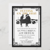 ELKE LEEFTIJD - Birthday Art Deco Gatsby-uitnodigi Kaart (Voorkant)