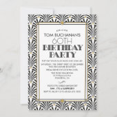 ELKE LEEFTIJD - Birthday Art Deco Gatsby-uitnodigi Kaart (Voorkant)