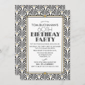 ELKE LEEFTIJD - Birthday Art Deco Gatsby-uitnodigi Kaart (Voorkant / Achterkant)