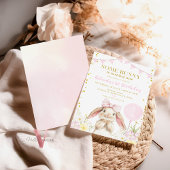 ELKE LEEFTIJD Bunny Pink Waterverf Wildflower Verj Kaart