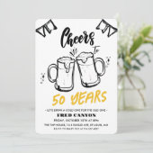 ELKE LEEFTIJD - Cheers and Beers Verjaardagsuitnod Kaart (Staand voorkant)