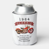 Elke Leeftijd  Classic Motorfiets Verjaardag Blikjeskoeler (Blikje Voorkant)