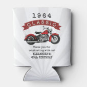 Elke Leeftijd  Classic Motorfiets Verjaardag Blikjeskoeler (Achterkant)