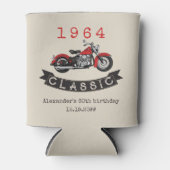 Elke Leeftijd  Classic Motorfiets Verjaardag Blikjeskoeler (Voorkant)