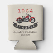 Elke Leeftijd  Classic Motorfiets Verjaardag Blikjeskoeler (Achterkant)