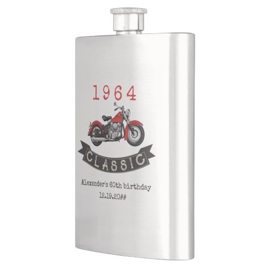 Elke Leeftijd Classic Motorfiets Verjaardag Flacon (Links)