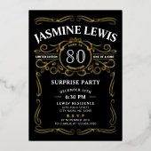 Elke  leeftijd die als verrassingsdag wordt bescho folie uitnodiging (Voorkant)