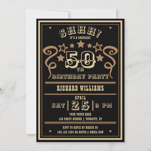 Elke  leeftijd die als verrassingsdag wordt bescho kaart (Voorkant)