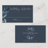 ELKE LEEFTIJD DIE BLAUW FOLIAGE WREATH BIRTHDAY PI PLAATSKAARTJE (Voorkant / Achterkant)