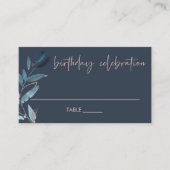 ELKE LEEFTIJD DIE BLAUW FOLIAGE WREATH BIRTHDAY PI PLAATSKAARTJE (Voorkant)