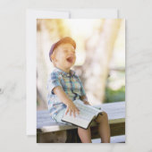 Elke leeftijd Eenvoudige foto Verjaardagsfeest Kaart (Achterkant)