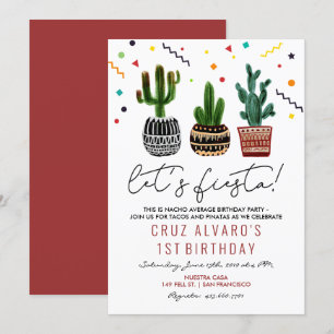 ELKE LEEFTIJD - Fiesta Cactus Birthday Uitnodiging