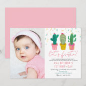 ELKE LEEFTIJD - Fiesta Cactus Birthday Uitnodiging (Voorkant / Achterkant)
