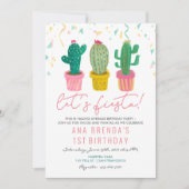 ELKE LEEFTIJD - Fiesta Cactus Verjaardagsuitnodigi Kaart (Voorkant)