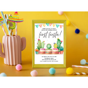 Elke leeftijd Fiesta Verjaardag uitnodiging