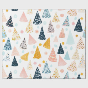 Elke leeftijd gelukkige pastel verjaardag vakantie cadeaupapier