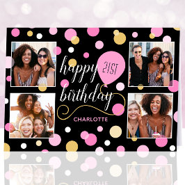 Elke Leeftijd Gelukkige Verjaardag Custom Photo Pi Kaart