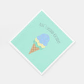 Elke leeftijd gepersonaliseerde ijsverjaardagsluie servet (Hoek)