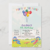 ELKE LEEFTIJD / GESLACHT Park Speeltuin Uitnodigin Kaart