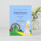 ELKE LEEFTIJD Glinda van Oz VERJAARDAG FEEST uitno Kaart (Staand voorkant)