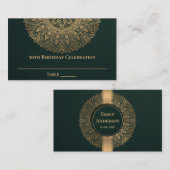 ELKE LEEFTIJD GROENE MANDALA 50E BIRTHDAY PLAATSKAARTJE (Voorkant / Achterkant)
