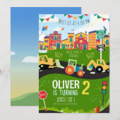 Elke leeftijd, groene tractor verjaardag kaart (Voorkant / Achterkant)