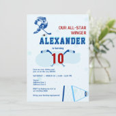 Elke leeftijd ijshockey All Star Winger Verjaardag Kaart (Staand voorkant)