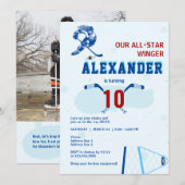 Elke leeftijd ijshockey All Star Winger Verjaardag Kaart (Voorkant / Achterkant)