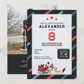 Elke leeftijd ijshockey schaatsen All Star Verjaar Kaart (Voorkant / Achterkant)