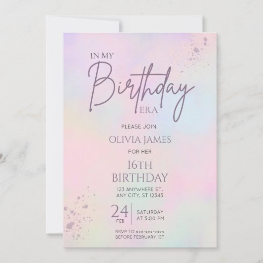 Elke leeftijd in mijn verjaardag tijdperk meisje v kaart (Voorkant)