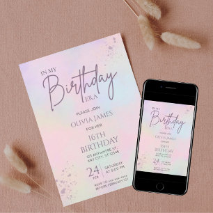 Elke leeftijd in mijn verjaardagstijd meisje verja kaart