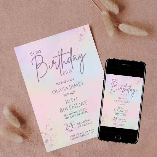 Elke leeftijd in mijn verjaardagstijd meisje verja kaart