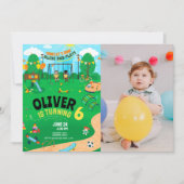 Elke leeftijd indoor speeltuin foto verjaardag kaart (Voorkant)