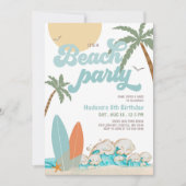 ELKE LEEFTIJD Jongen Surfen Strand Party Verjaarda Kaart (Voorkant)