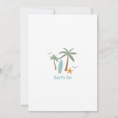 ELKE LEEFTIJD Jongen Surfen Strand Party Verjaarda Kaart (Achterkant)