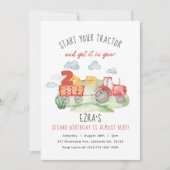 Elke leeftijd Kinder rode Boerderij tractor Verjaa Kaart (Voorkant)