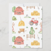 Elke leeftijd Kinder rode Boerderij tractor Verjaa Kaart (Achterkant)