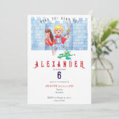 Elke leeftijd Kinder Tween Dragon middeleeuwse Kni Kaart (Staand voorkant)